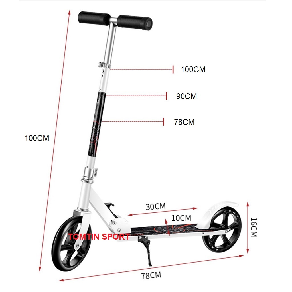Xe trượt scooter hàng đẹp cỡ lớn cho người lớn và thiếu niên - Tomtin Sport