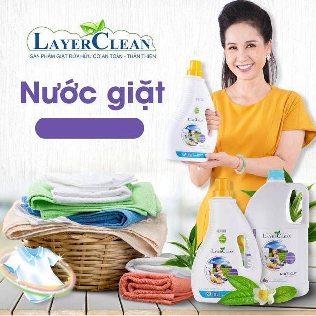 [HOT SALE] Nước Giặt Quần Áo Hữu Cơ Organic Layer Clean 2L Hương Gió Biển Không Hại Da Tay, Mềm Vải, Hương Thơm Dễ Chịu