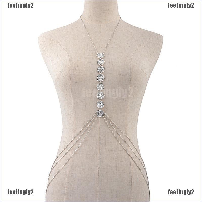 ❤Mặt Trời❤ Dây Chuyền body chain Quyến Rũ Với Đá