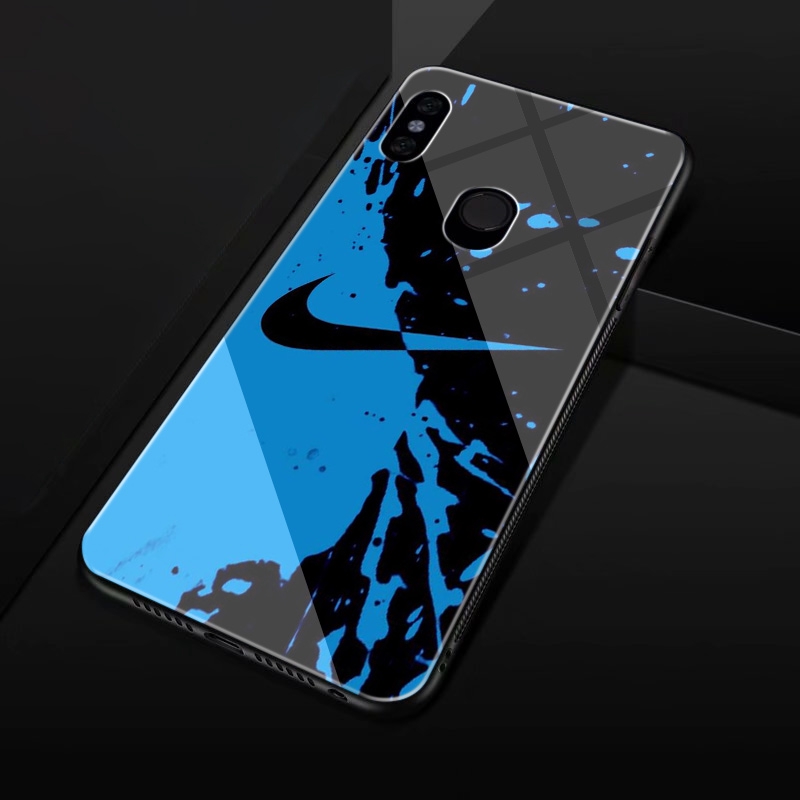 157S Nike logo Redmi Note 5 6 7 8 8A 8T 9 Pro Max Tempered Glass Case