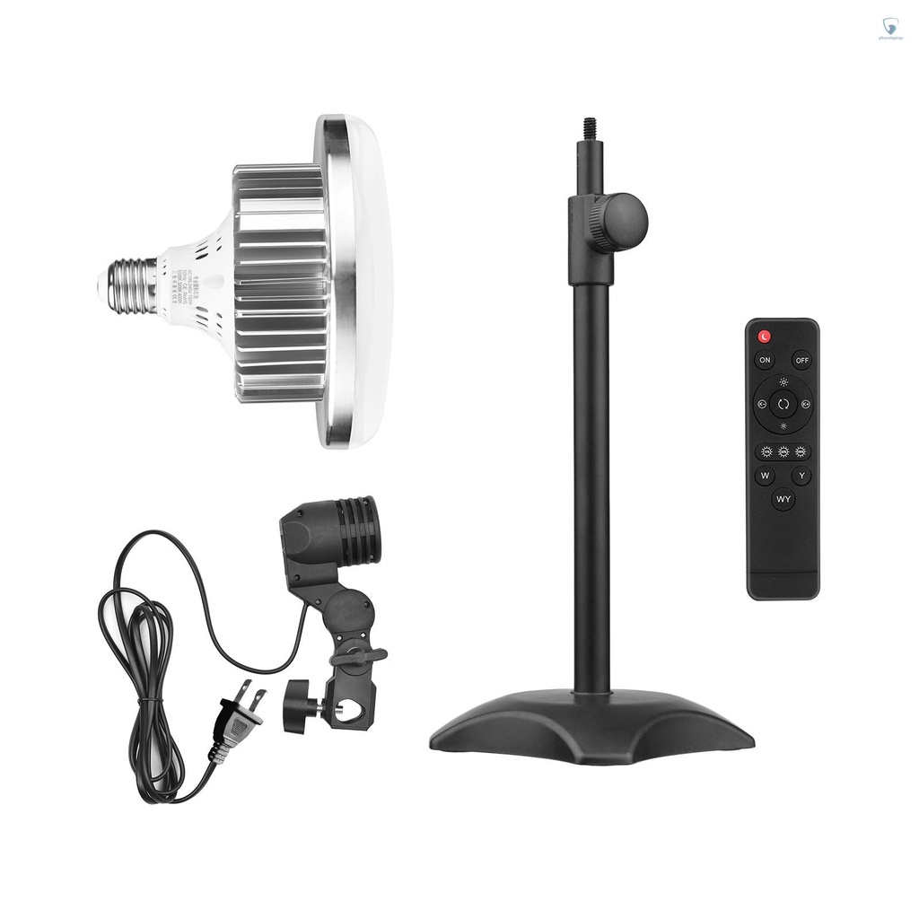 Đèn LED Để Bàn 150W 3200K-5500K + E27 + Điều Khiển Từ Xa Cho Studio Chụp Ảnh