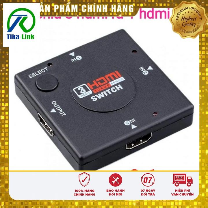 Bộ chia HDMI (Xả Kho) Bộ chia 3 HDMI  ra 1 HDMI