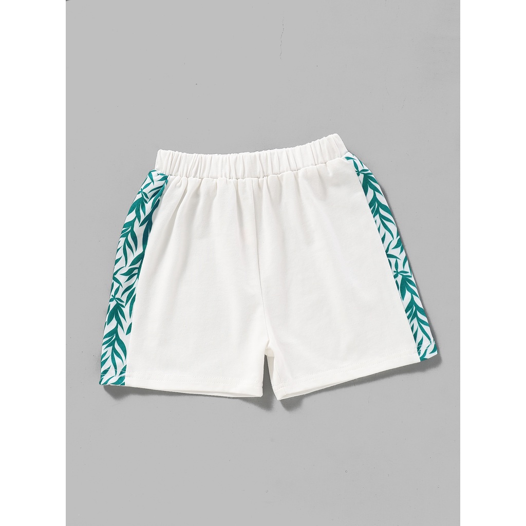 Set Đồ Thể Thao 2 Món Gồm Áo Thun Tay Cộc + Quần Ngắn Màu Trắng Thời Trang Mùa Hè Cho Bé Trai 1-5 Tuổi