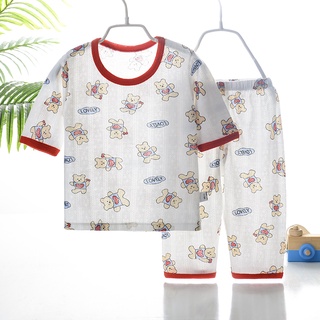 Bộ đồ ngủ tay ngắn vải cotton thiết kế dễ thương cho bé từ 0-7 tuổi - ảnh sản phẩm 5