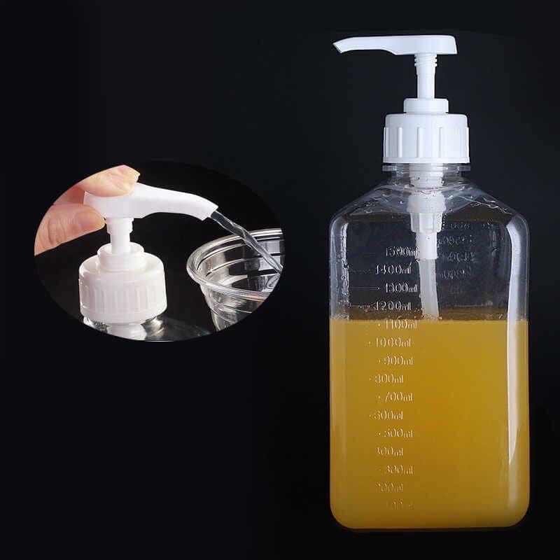 Bình bơm siro thủy tinh dung tích 1100ml kèm vòi pump 1 lần 10ml