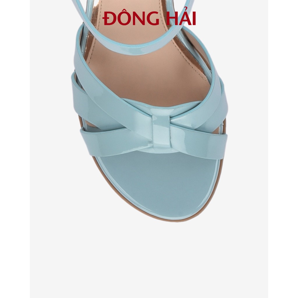 "TẶNG NGAY 30K khi theo dõi gian hàng trong T6 "Giày Sandal nữ cao gót da bóng quai đan Đông Hải - S85L1(cao 7cm)