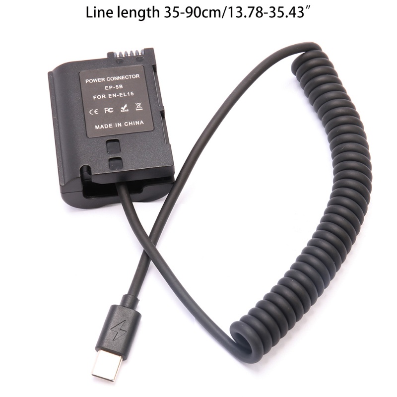 Cáp Chuyển Đổi USB Loại C EN EL15 Hiệu Quả Cao Cho Máy Ảnh Z5 / 6 / 7 II D750