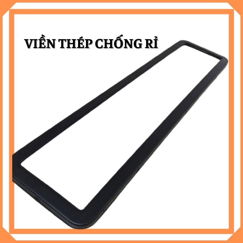 Khung Biển Số Ô Tô Châu Âu Mẫu Mới Và Cũ Đế Nhựa Viền Thép Lắp Đặt Đơn Giản Cho Tất Cả Các Dòng Xe Ô Tô