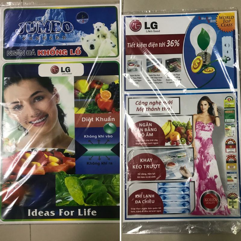 combo 20 tem dán tủ lạnh LG