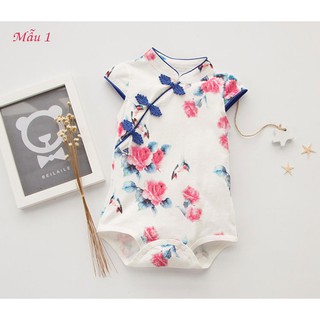 Freeship 99k toàn quốc_,Áo body kiểu sườn xám đủ màu Thun Cotton cực Chất cho bé gái có Hình Thật