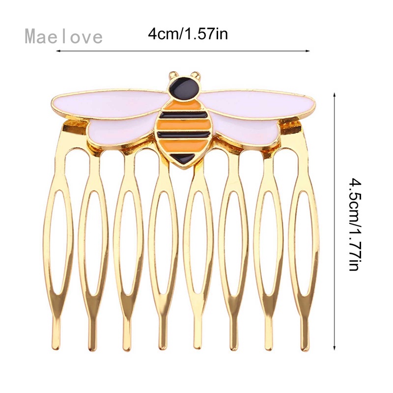 Lược cài tóc hình chú ong tráng men xinh xắn cho nữ