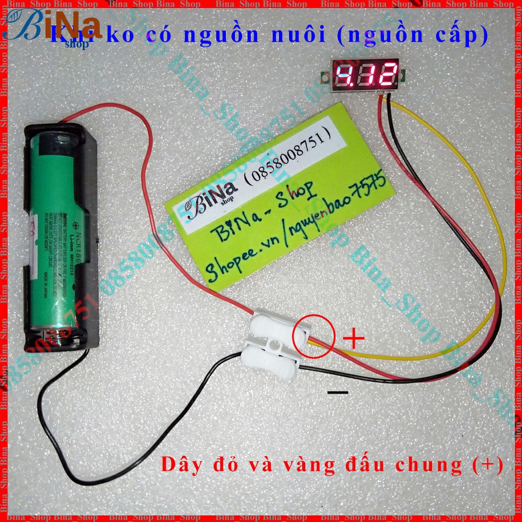 Vôn kế DC 0-100V có điều chỉnh sai số 3 dây