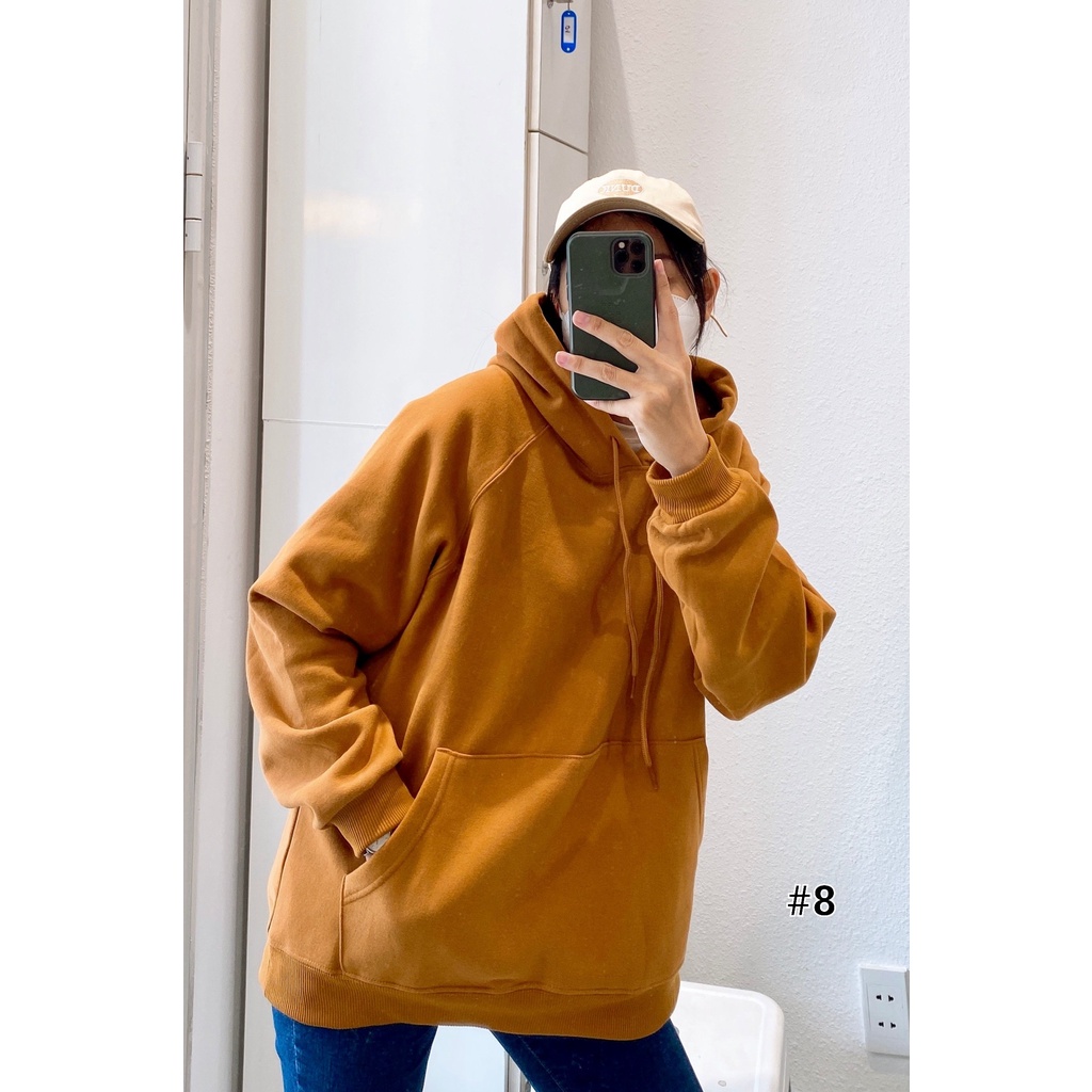 Áo hoodie basic nhiều màu, hoodie form rộng unisex nam nữ | WebRaoVat - webraovat.net.vn