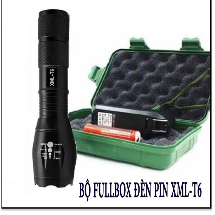 Đèn pin siêu sáng Police XML-T6 - Made in Japan - Hàng chuẩn loại tốt, chiếu sáng mạnh, độ bền cao - Bảo hành 1 đổi 1 tr