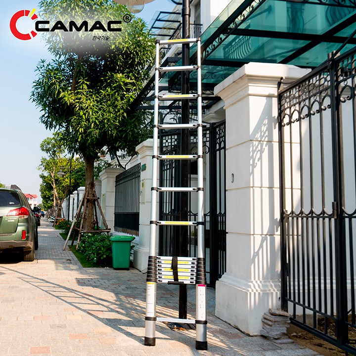 Thang nhôm rút đơn cao cấp 5.4m PRO CAMAC Hàn Quốc. Kiểm tra hàng trước khi nhận sản phẩm. Bảo hành 24 tháng tại hãng