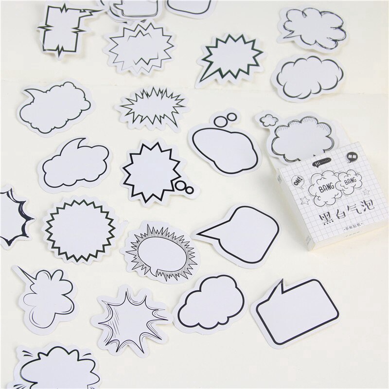 Set 45 Miếng Dán Trang Trí Sổ Tay/Nhật Ký Hình Bong Bóng Dễ Thương DIY