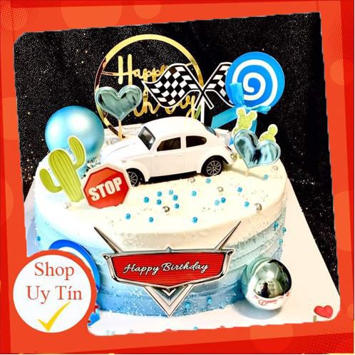 Topper thẻ cắm happy birthday dùng trang trí bánh kem, bánh sinh nhật...