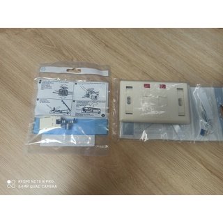 Mặt đôi ổ cắm mạng âm tường COMMSCOPE/AMP
