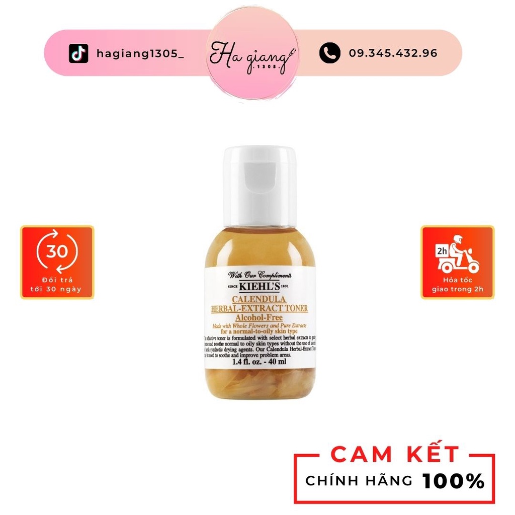 Nước Hoa Hồng Hoa Cúc Kiehl's Calendula herbal extract alcohol-free toner 40ml - hagiang1305