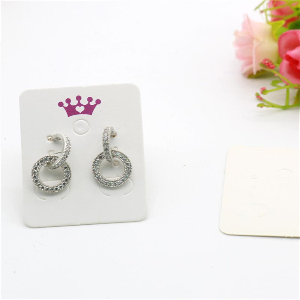 NIUYOU Set 100 Thẻ Treo Bông Tai Màu Trắng Đen DIY