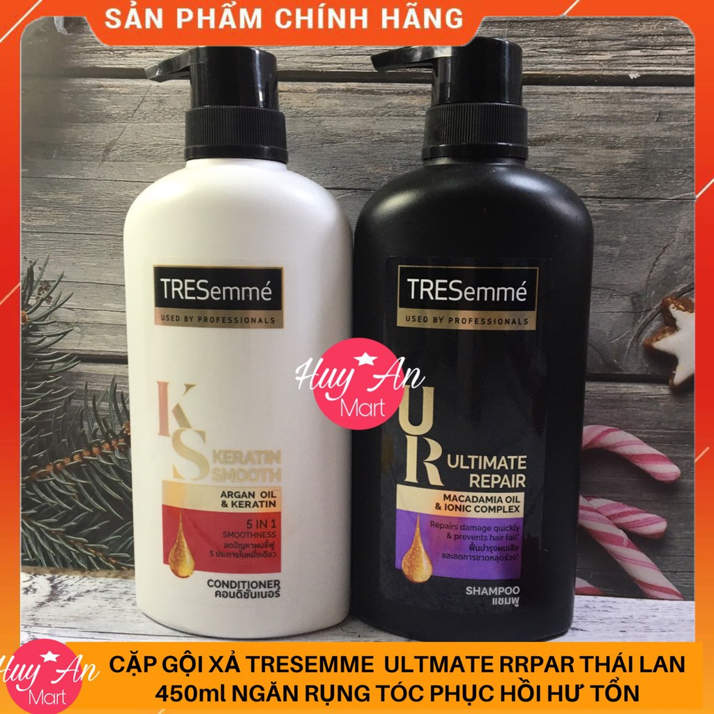 [Hàng chuẩn] Combo dầu gội , dầu xả, Tresemme Thái Lan 450ml các màu