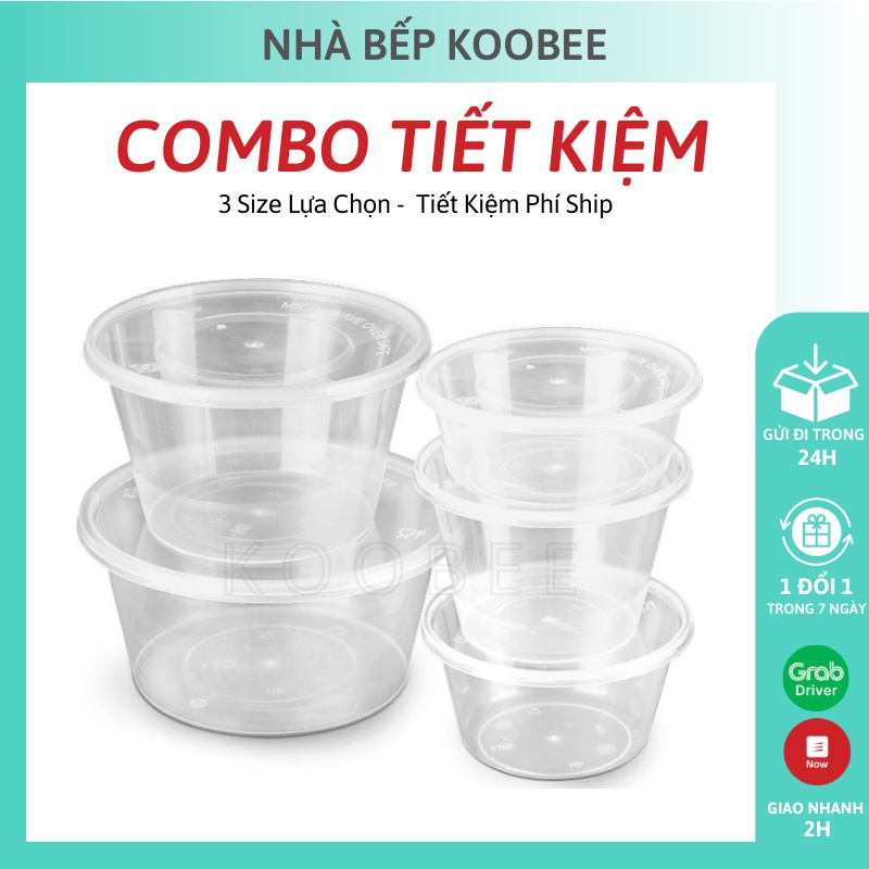 Combo 50 hộp làm bánh flan, caramen, bánh da lợn, xu xuê plan hình tròn/ trái tim có nắp chịu nhiệt KooBee