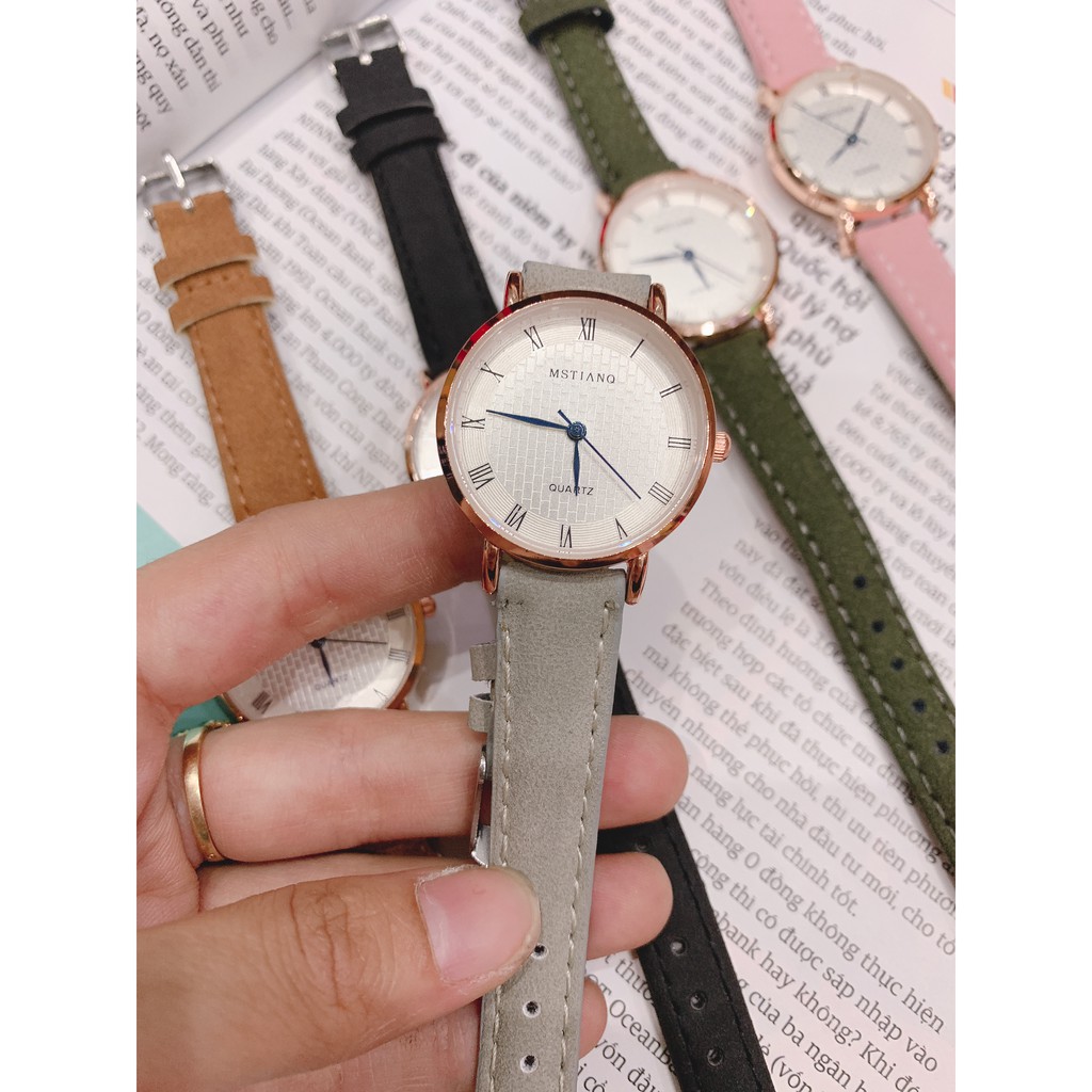 [GIÁ SỈ] ĐỒNG HỒ NỮ MSTIANQ DÂY DA SỐ LA MÃ SIÊU HOT HÀNG CỰC ĐẸP (NHIỀU MÀU) | BigBuy360 - bigbuy360.vn