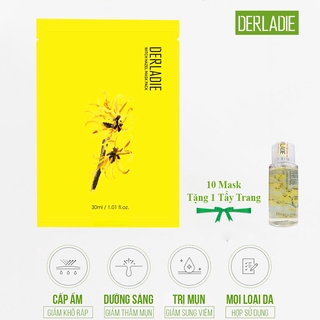 [Mua 10 mask tặng tẩy trang 30ml] Mặt nạ giảm mụn, dưỡng sáng da trong 14 ngày Derladie Witch Hazel Mask Pack 30ml