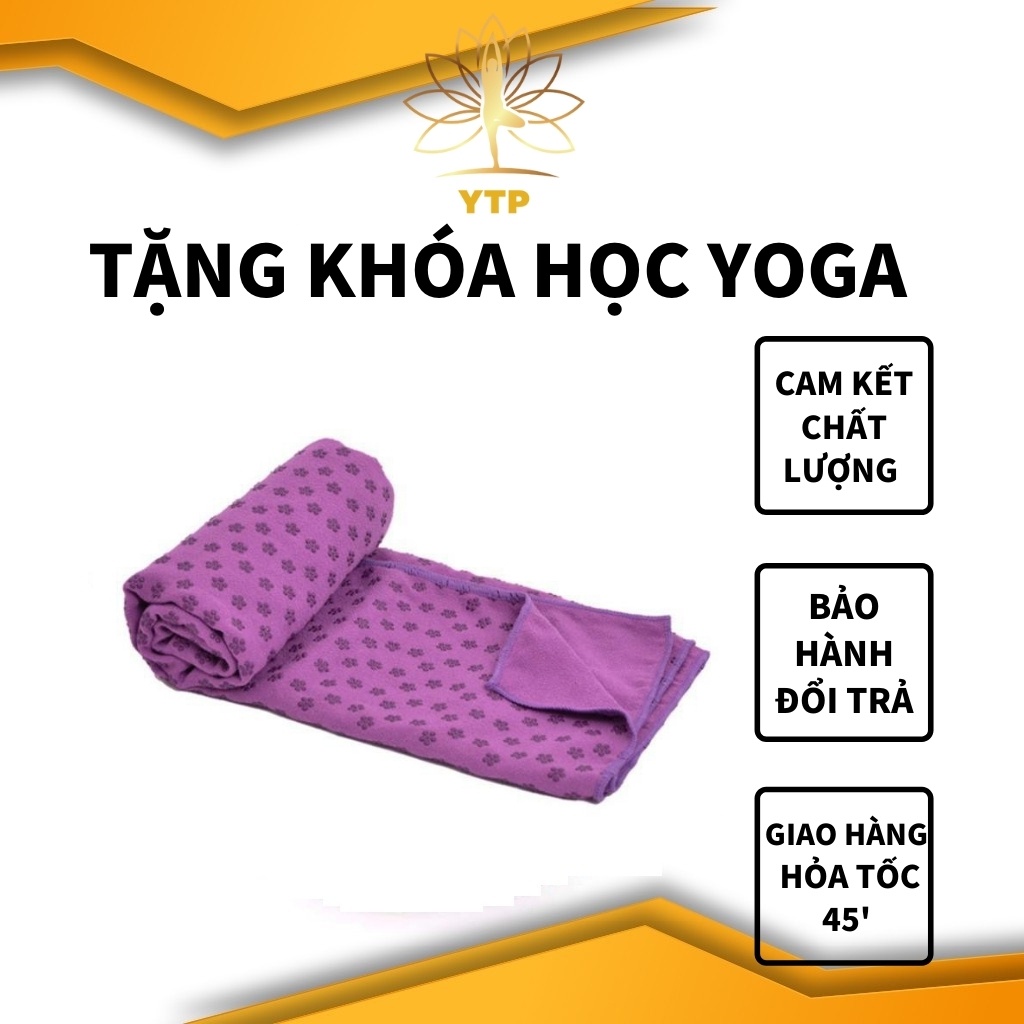 Khăn Trải Thảm Yoga Chống Trượt L1KHANHOAMAI Loại 1 Dày Dặn, Bám Tay Tốt, Thấm Hút Mồ Hôi GKK