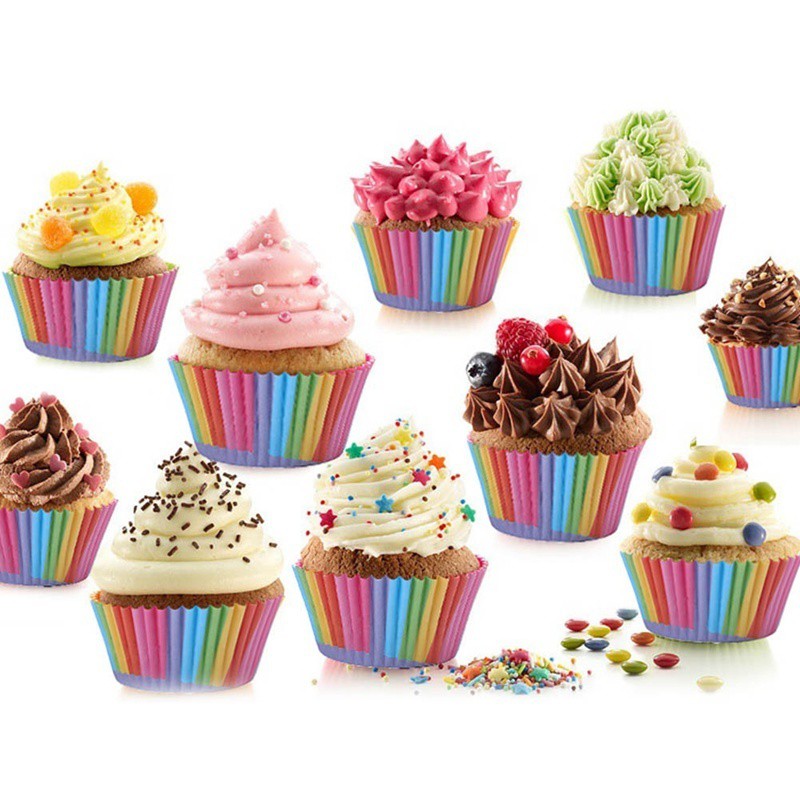 Cốc Giấy Đựng Bánh Cupcake Hình Tròn