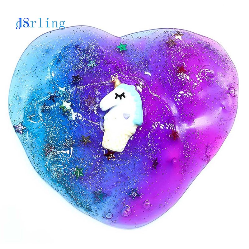 JS DIY Colorful Unicorn Stars Slime Crystal Mud Putty Starry Pearl Ball Clay