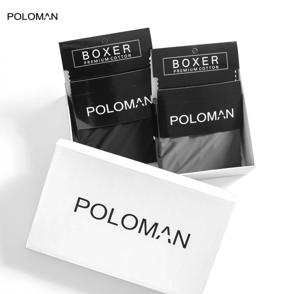 Quần lót Boxer nam vải lụa băng tự nhiên 100% thoáng khí,co giãn cao cấp POLOMAN