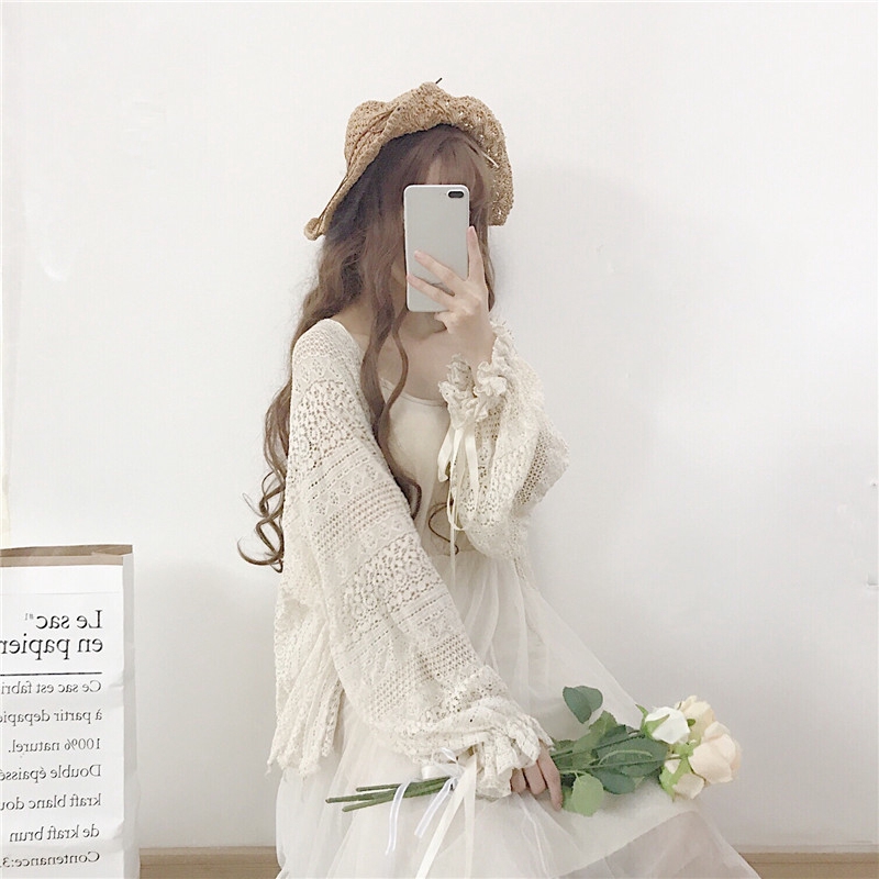 Áo Khoác Cardigan Dệt Kim Phong Cách Hàn Quốc Cho Nữ