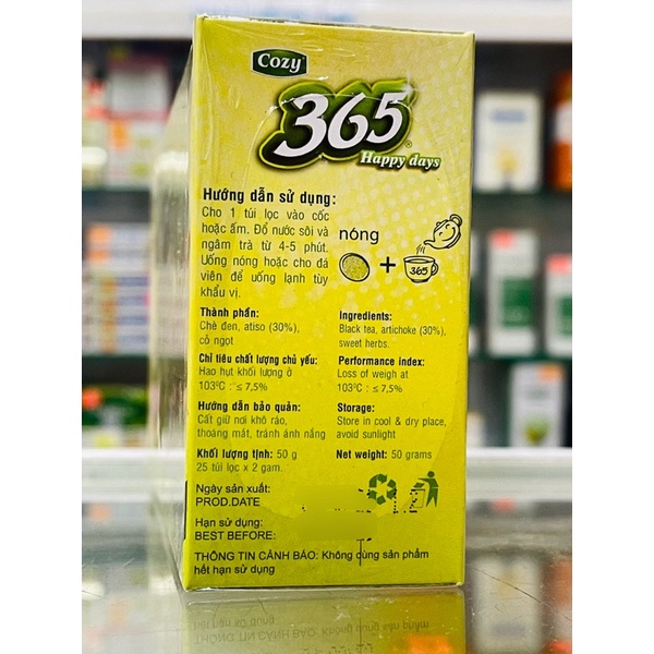 Trà Cozy - trà hoa cúc & trà atisô & trà gừng