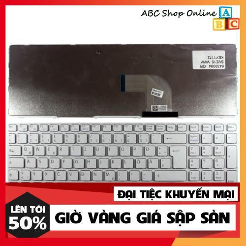 Bàn phím Sony Vaio SVE15, SVE15115YCB, SVE15115YCP, SVE-15 (Màu Đen/ Màu Trắng)