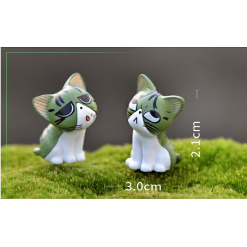 Tiểu cảnh trang trí terrarium mô hình mèo mini 8 sắc thái