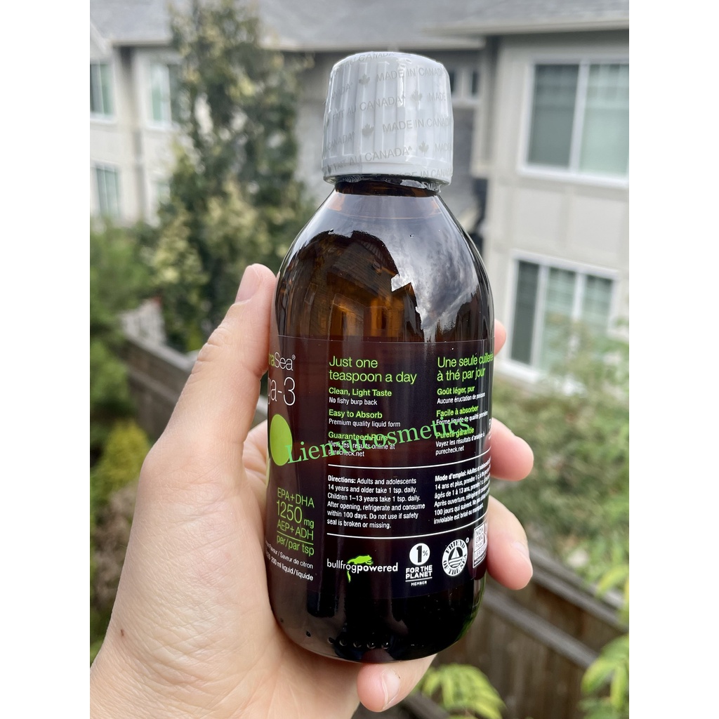 Dầu cá omega 3 & vitamin D cho bé Nutrasea +D 200ml, vị táo