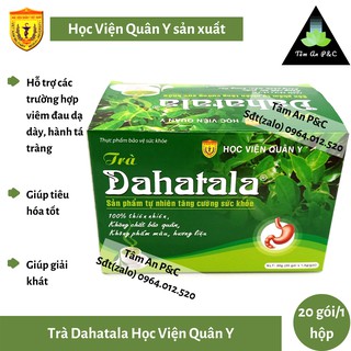 Trà Dahatala Học Viện Quân Y (hộp 20 gói)- Hỗ trợ giảm đau dạ dày, tá tràng, chăm sóc hệ tiêu hóa-CHÍNH HÃNG HVQY