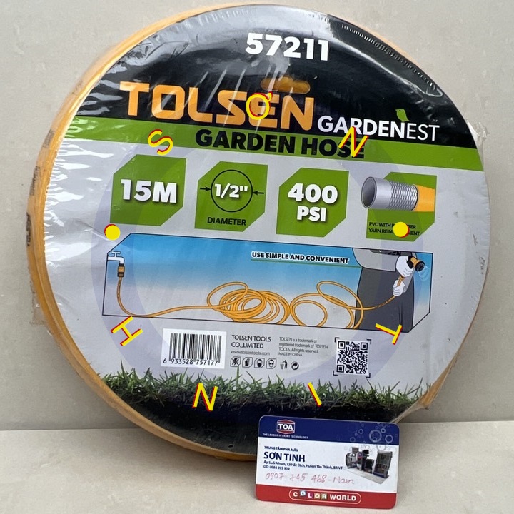 Ống dẫn nước mềm PVC 15m Fi14 TOLSEN 57211