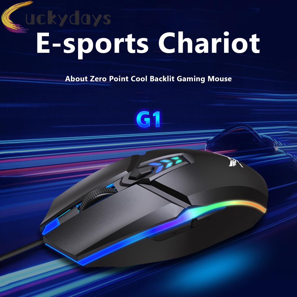 LUCKYDAYS ZERODATE G1 RGB Wired Gaming Mouse Optical Mice for Laptop Desktop Computer
