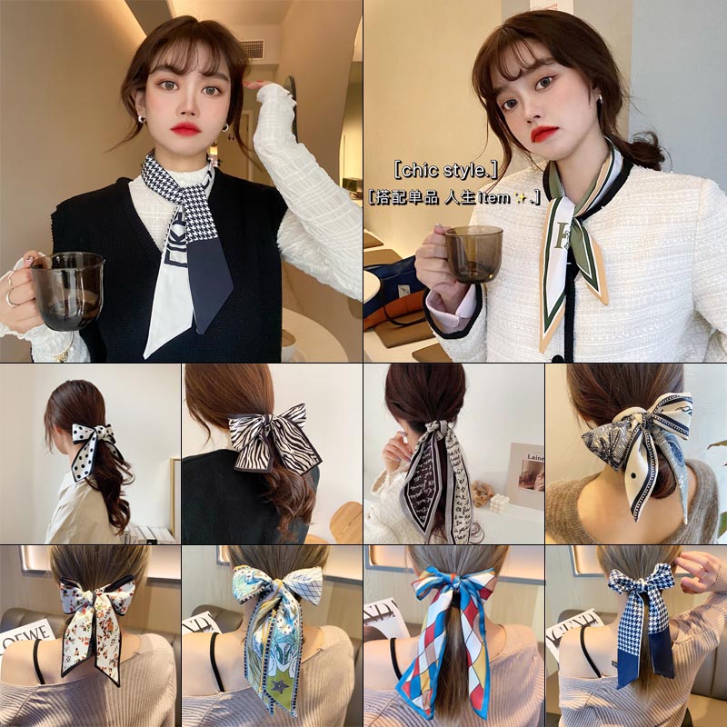 Băng Đô Cài Tóc Đa Năng Bằng Lụa Kiểu Pháp Thời Trang Cho Nữ