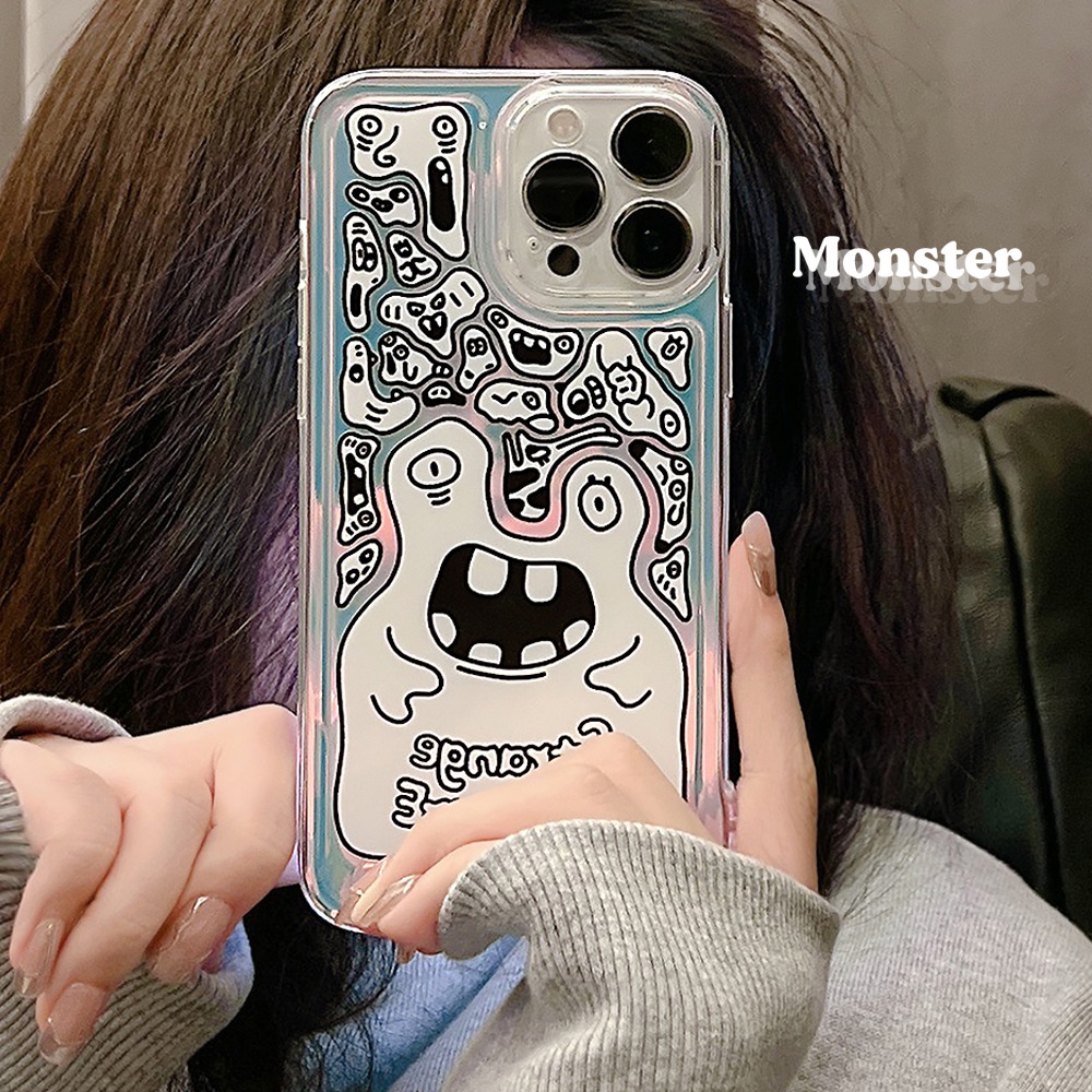 Ốp điện thoại chống sốc họa tiết quái vật thích hợp cho iPhone 7 8 plus x xr xs 11 12 13 mini pro max se 2020