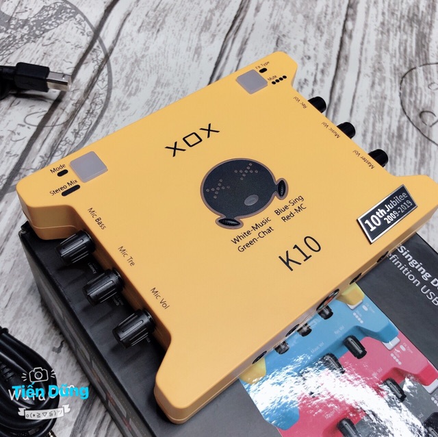 Bộ sound card k10 2020 bản kỷ niệm 10 năm hãng ra dòng xox bản tiếng anh đã kèm dây