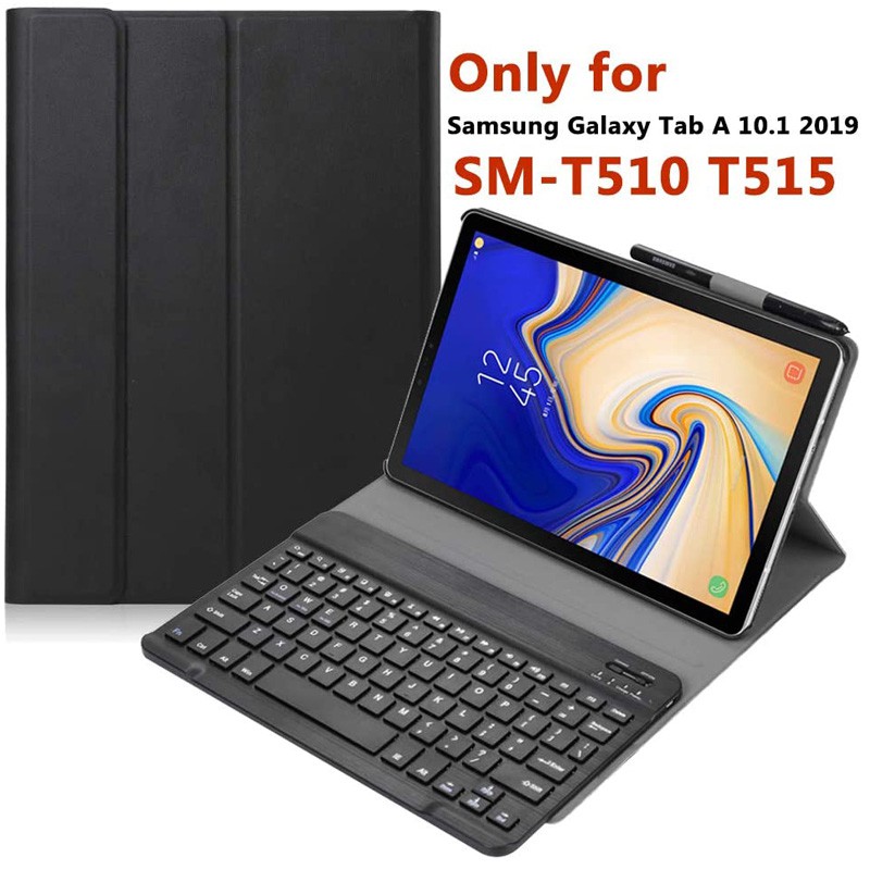 Ốp Máy Tính Bảng Có Bàn Phím Bluetooth 7 Màu Dành Cho Samsung Galaxy Tab A 10.1 2019 T510 T515 SM-T510 SM-T515