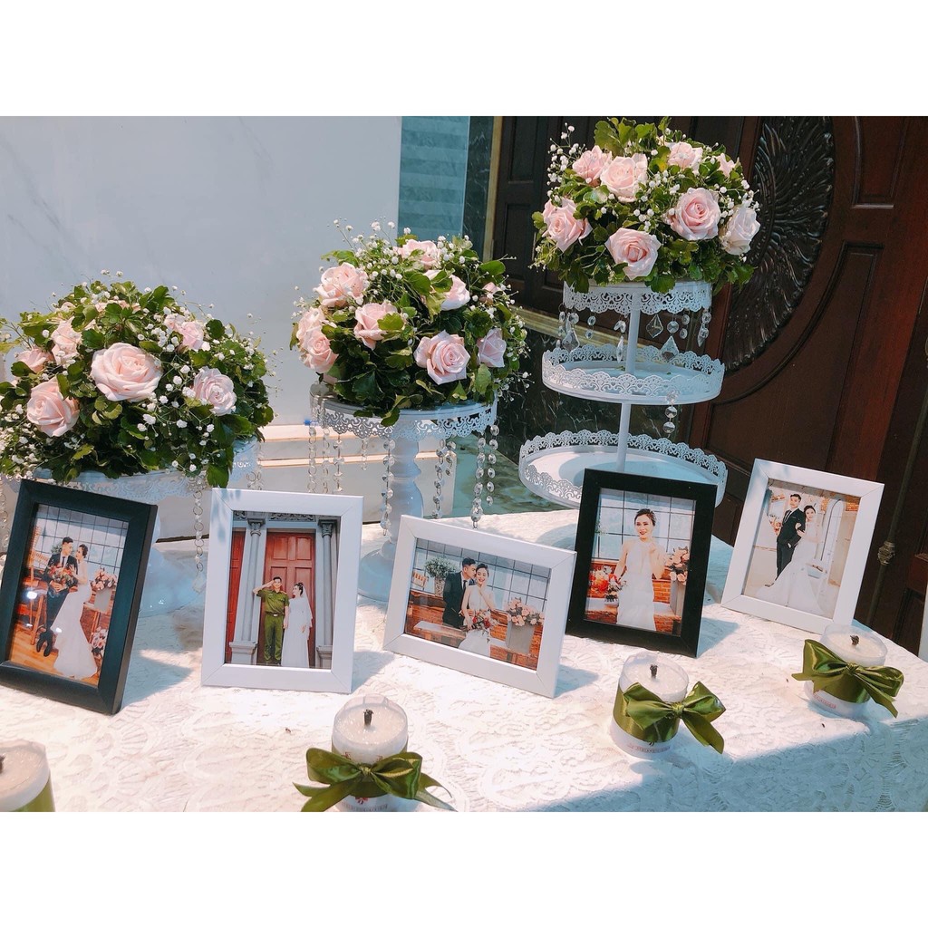 COMBO 10 Khung ảnh cưới để bàn hoặc treo tường MẶT KÍNH kích thước 13x18cm
