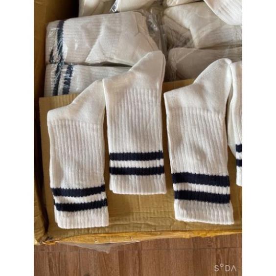 Tất trơn cao cổ 2 màu đen trắng bassic chất cotton thoáng mát