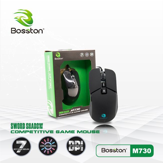 Chuột có dây gaming Bosston M730 USB2.0 chính hãng - led cực đẹp