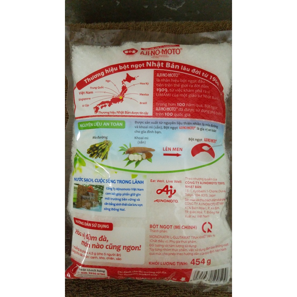 Hạt nêm Aji-ngon 400g/ 900g - Bột ngọt  Ajinomoto gói 454g/ 140g