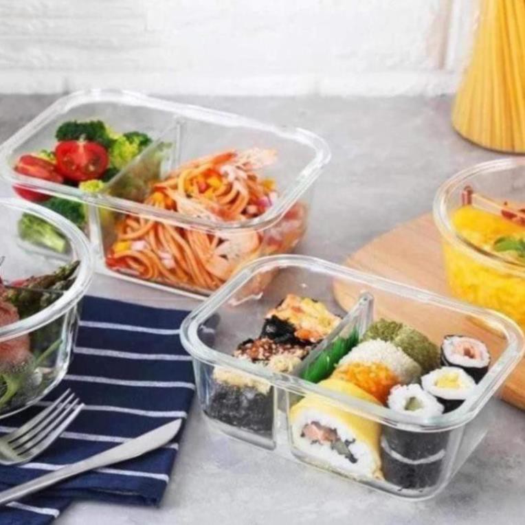 Hộp cơm thủy tinh 3 ngăn 1000ml tiện lợi 00873