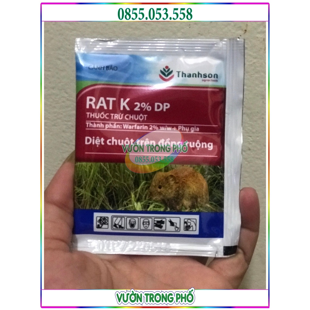  [Rẻ vô địch] Thuốc diệt chuột Rat K 2%DP gói 10g